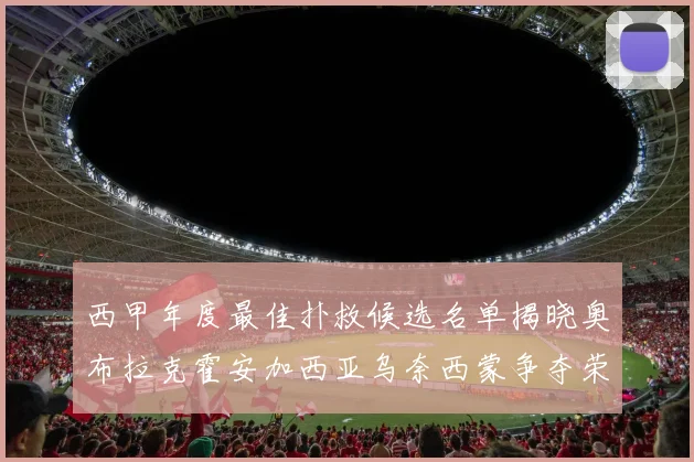 西甲年度最佳扑救候选名单揭晓奥布拉克霍安加西亚乌奈西蒙争夺荣誉